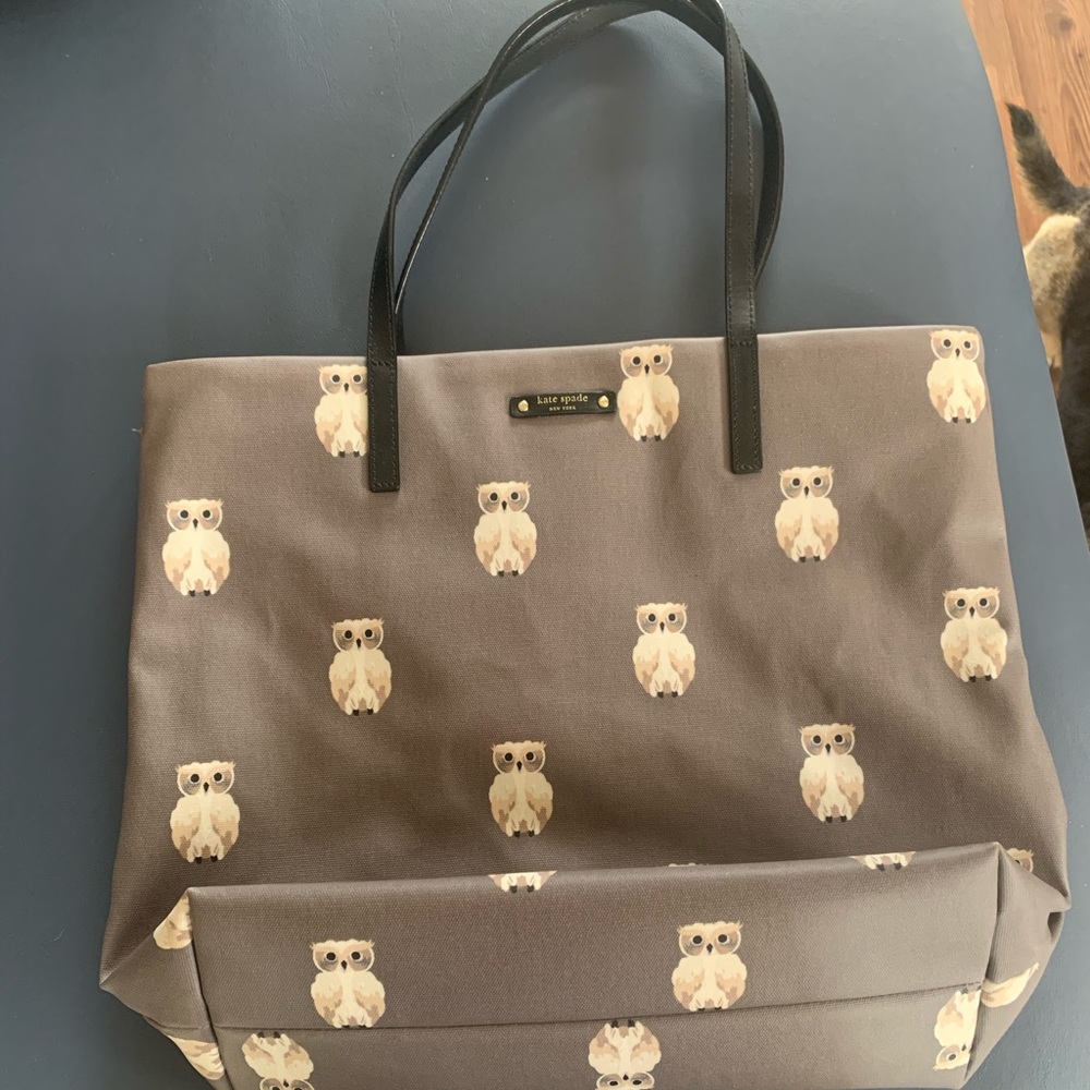 Kate Spade OWL PRINT BLAZE A TRAIL SHOPPER TOTE